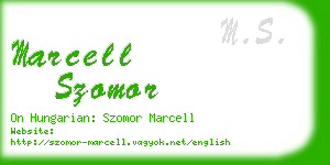 marcell szomor business card